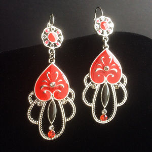NEW Statement French floral design drop earrings